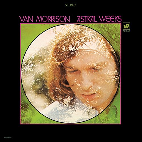 Van Morrison’s “Astral Weeks” album cover: portrait in a green circle.