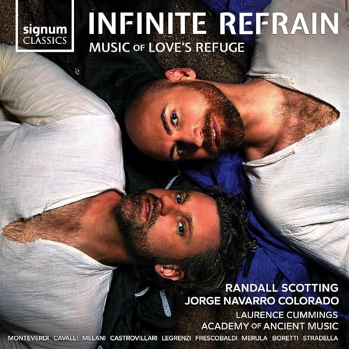 CD cover: two men lying close together, classical music theme.