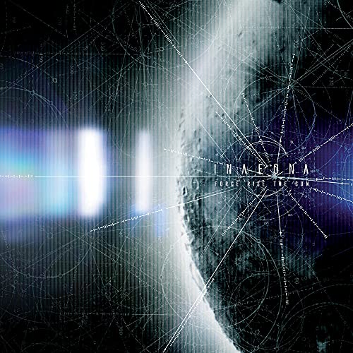 CD cover with abstract light streaks, text, and star chart background.