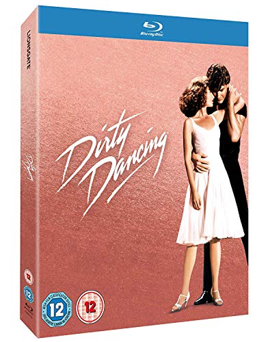 Dirty Dancing" Blu-ray case with a couple dancing, peach background.
