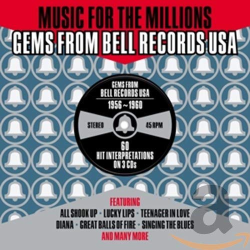 CD cover for “Music For The Millions” compilation, 1956-1960, with bell pattern.