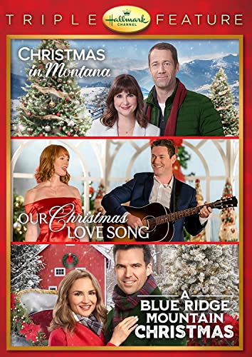 Hallmark 3-movie DVD set featuring romantic Christmas film covers.