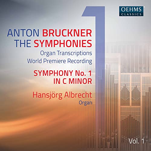 CD cover for Hansjörg Albrecht’s Bruckner symphonies, featuring organ pipes.