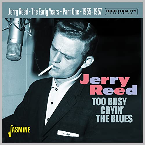 Jerry Reed CD cover: young man smoking by a vintage microphone.