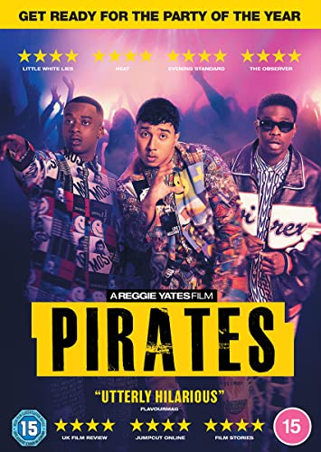 DVD cover for āPiratesā featuring three young men in colorful clothing.