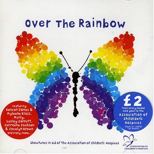 CD cover with a colorful butterfly and text supporting children’s hospices.