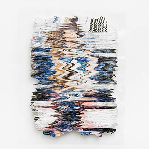 Vinyl record cover with distorted, wavy, colorful abstract imagery.