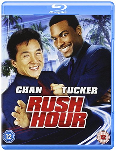 “Rush Hour” Blu-ray cover featuring Jackie Chan and Chris Tucker smiling.