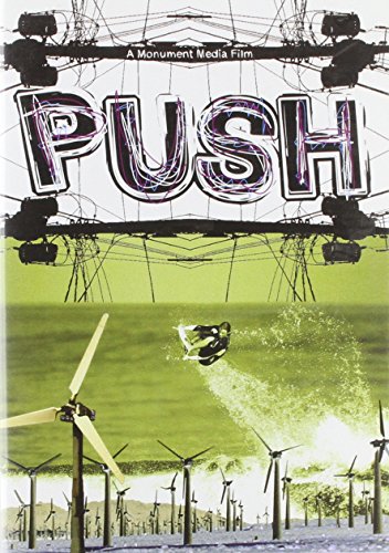 DVD cover for "Push" featuring a snowboarder amidst wind turbines.