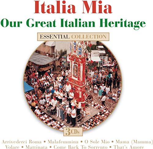CD cover showing a crowd gathered around a tall, decorated religious float in Italy.