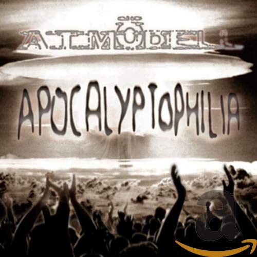 CD cover for “Apocalyptophilia” with a mushroom cloud and silhouetted figures.