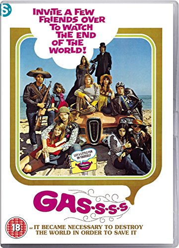 DVD cover for "Gas-s-s-s" featuring a group of people with a car.