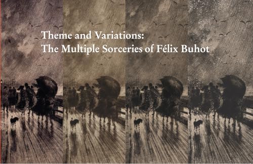 Book cover with repeating images of people with umbrellas in rain.