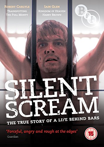 DVD cover for "Silent Scream" featuring a distressed man behind bars.