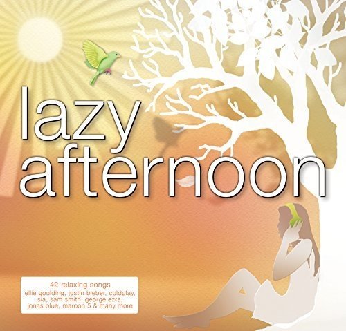 CD cover with sun, tree, bird, and silhouette of a woman relaxing.