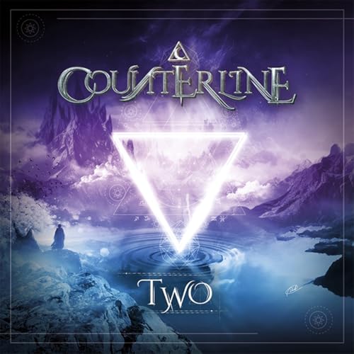 Counterline “Two” album cover: purple landscape with geometric shapes and light.