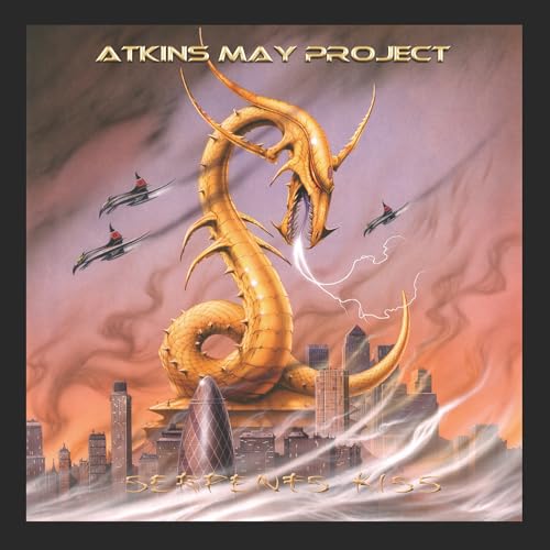 CD cover art: golden serpent over a city with futuristic aircraft.
