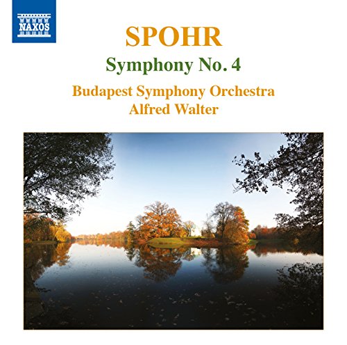CD cover for Spohr’s Symphony No. 4 with a lakeside landscape.