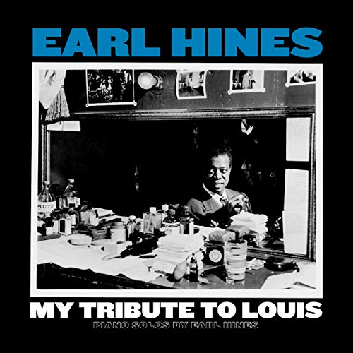 Earl Hines album cover: black and white photo of pianist at a piano.
