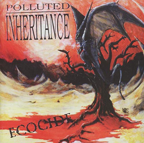 CD cover: dark, painted landscape with a gnarled tree and red sky.