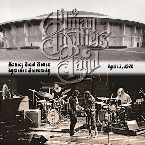 Allman Brothers Band CD cover: band performing on stage, building backdrop.