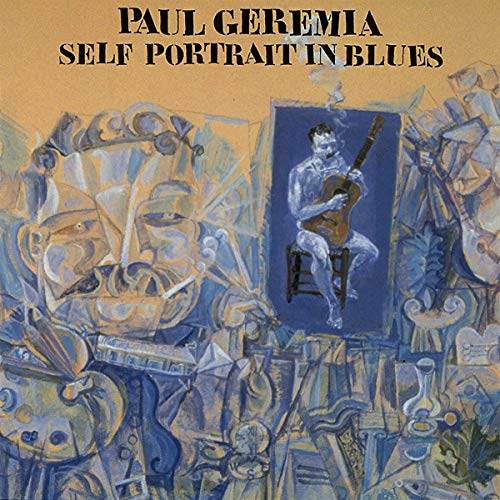 CD cover: abstract painting of a man with a guitar, in blue tones.