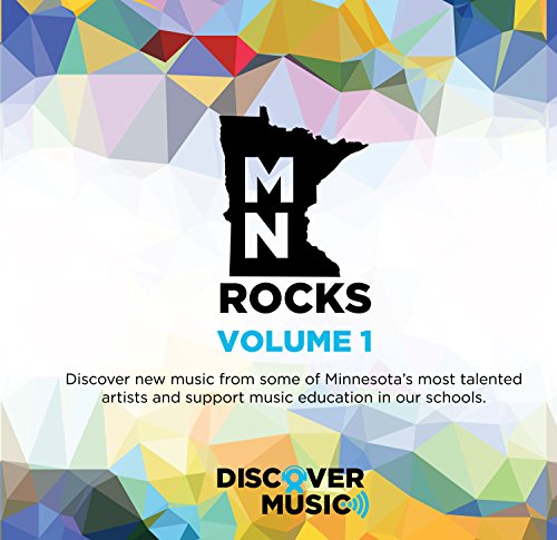 CD cover for “MN Rocks - Vol 1” featuring a black Minnesota silhouette.