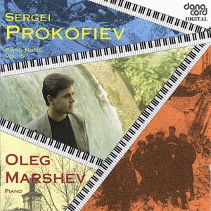 CD cover featuring pianist Oleg Marshev and composer Sergei Prokofiev’s name.