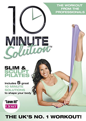 DVD cover featuring a woman doing Pilates with resistance band.
