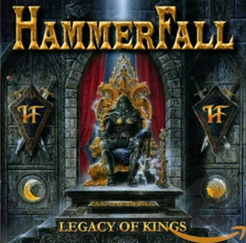 CD case with HammerFall band logo and medieval-themed artwork featuring a king or castle.