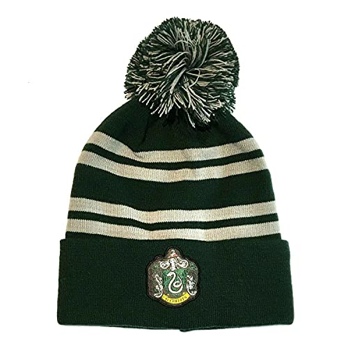 Harry Potter - House Slytherin (Unisex Black Beanie Pom) One Size
