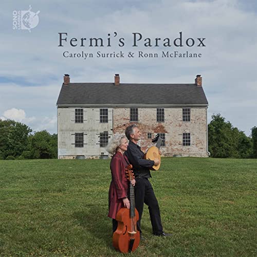 CD cover: couple with instruments before a weathered, two-story house.