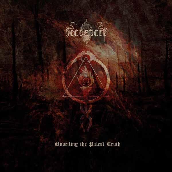 Dark album cover for Deadspace with a central fiery symbol.