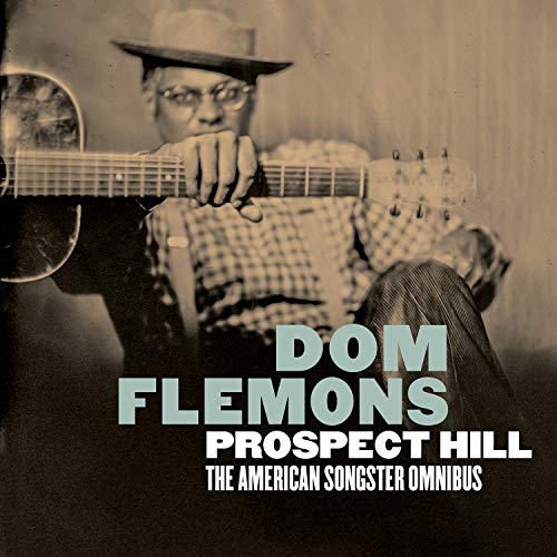 Dom Flemons album cover: musician with guitar, sepia toned portrait.