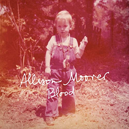 Vintage photo of a child in overalls, album cover for “Blood.”