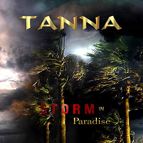 CD cover for “Tanna - Storm In Paradise” with palm trees and stormy sky.