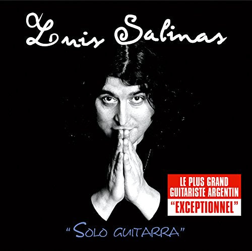 Black and white portrait of guitarist Luis Salinas, CD cover art.
