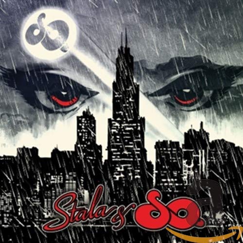 CD cover with a city skyline, glowing eye, and stylized logo.