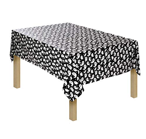 Smiffys Halloween Tableware, Ghost Tablecloth x1