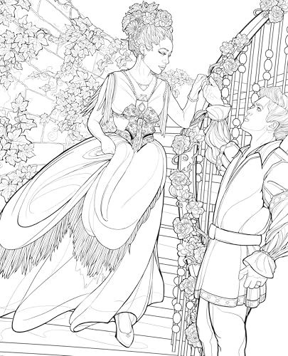 Magical Love: A Romantasy Coloring Book : Ethereal Romantic Fantasy Scenes to Color