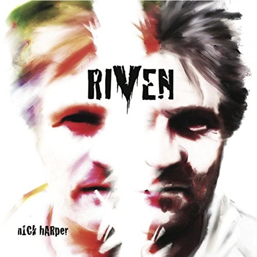 CD cover for Nick Harper’s “Riven” featuring a distorted portrait.