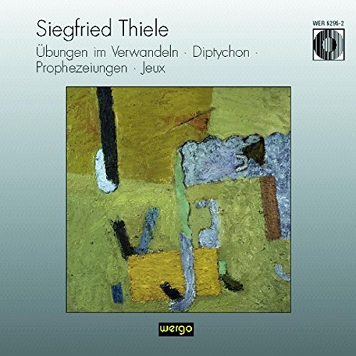 CD cover with abstract expressionist painting in blue, yellow, and green.