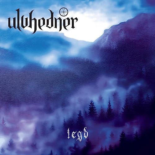 Album cover for Ulvhedner - Legd, featuring mountains and dark forest.