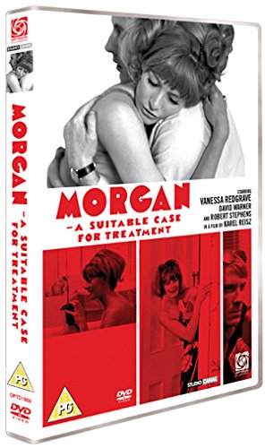 DVD cover for "Morgan," showing a couple embracing, red and white design.