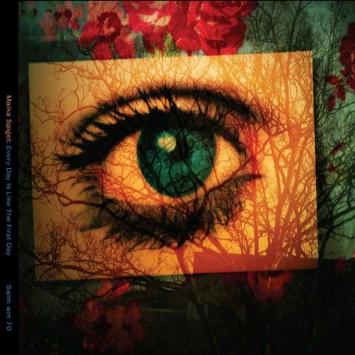 CD cover: close-up of an eye reflecting a forest scene.