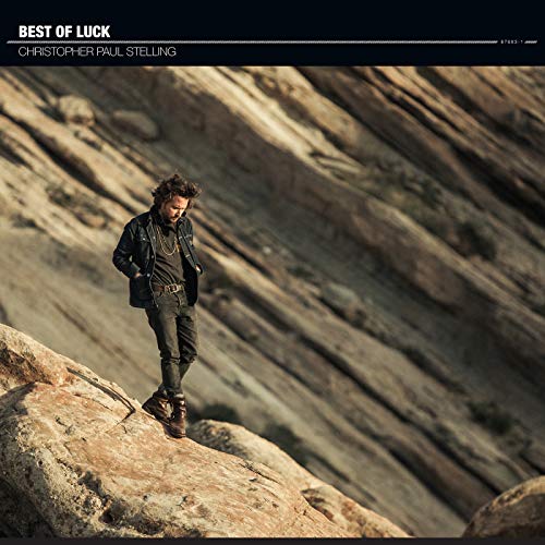 Album cover for "Best of Luck" by Stelling, featuring a man in a landscape.