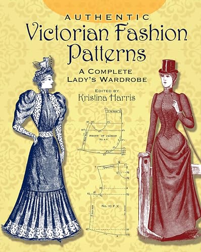 Book cover depicting two women in Victorian-era dresses and fashion patterns.