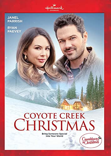 DVD cover for "Coyote Creek Christmas" featuring two actors and a snowy landscape.