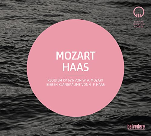 CD cover: pink circle with "Mozart" and "Haas" text on grey background.