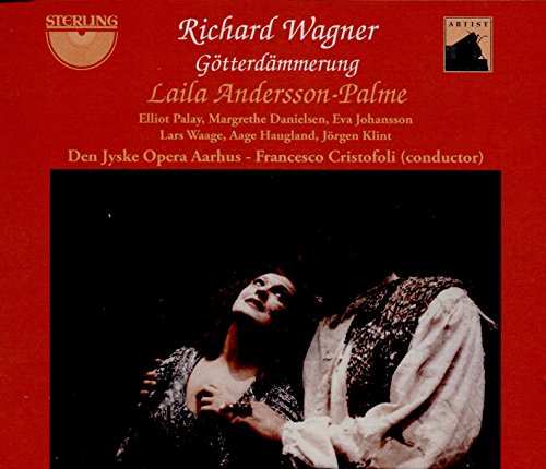 CD cover for Wagner’s *Götterdämmerung* featuring a dramatic opera singer.